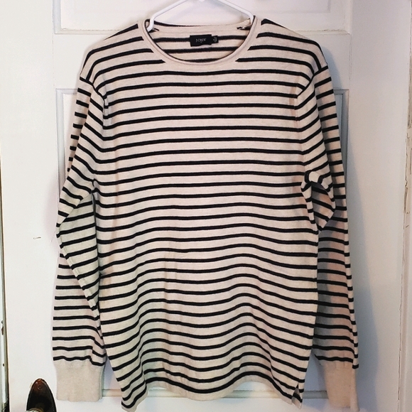 J. Crew Sweaters - J.Crew Navy and Cream Striped Sweater